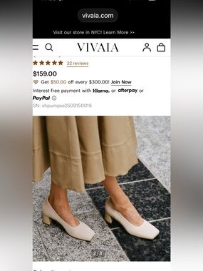 Vivaia Square-Toe Margot™ Chunky Heels (Monroe) Beige Knit Block Heel